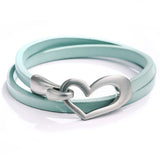 Elegant Simple Heart Leather Bracelet for Women | Stylish Jewelry Accessory