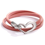 Elegant Simple Heart Leather Bracelet for Women | Stylish Jewelry Accessory