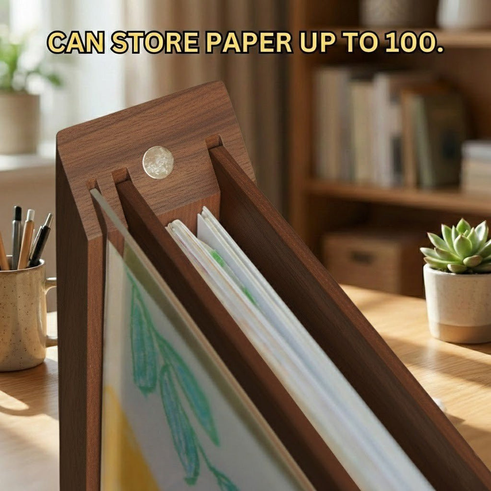 SKETCHBOX Wooden Look Display Frame with Built-In Storage – Stylish and Functional Home Decor