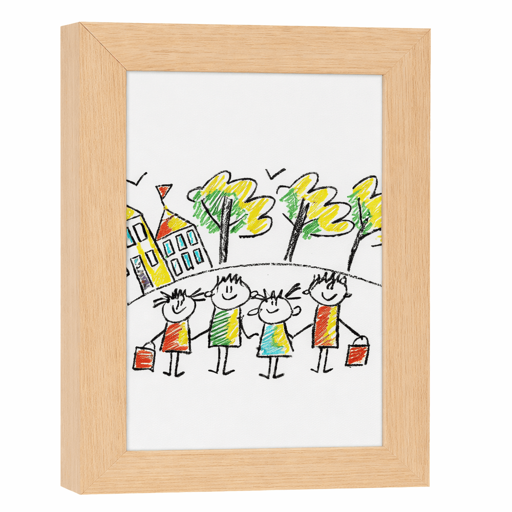 SKETCHBOX Wooden Look Display Frame with Built-In Storage – Stylish and Functional Home Decor