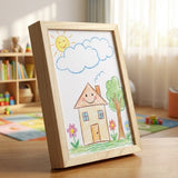 SKETCHBOX Wooden Look Display Frame with Built-In Storage – Stylish and Functional Home Decor