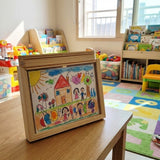 SKETCHBOX Wooden Look Display Frame with Built-In Storage – Stylish and Functional Home Decor