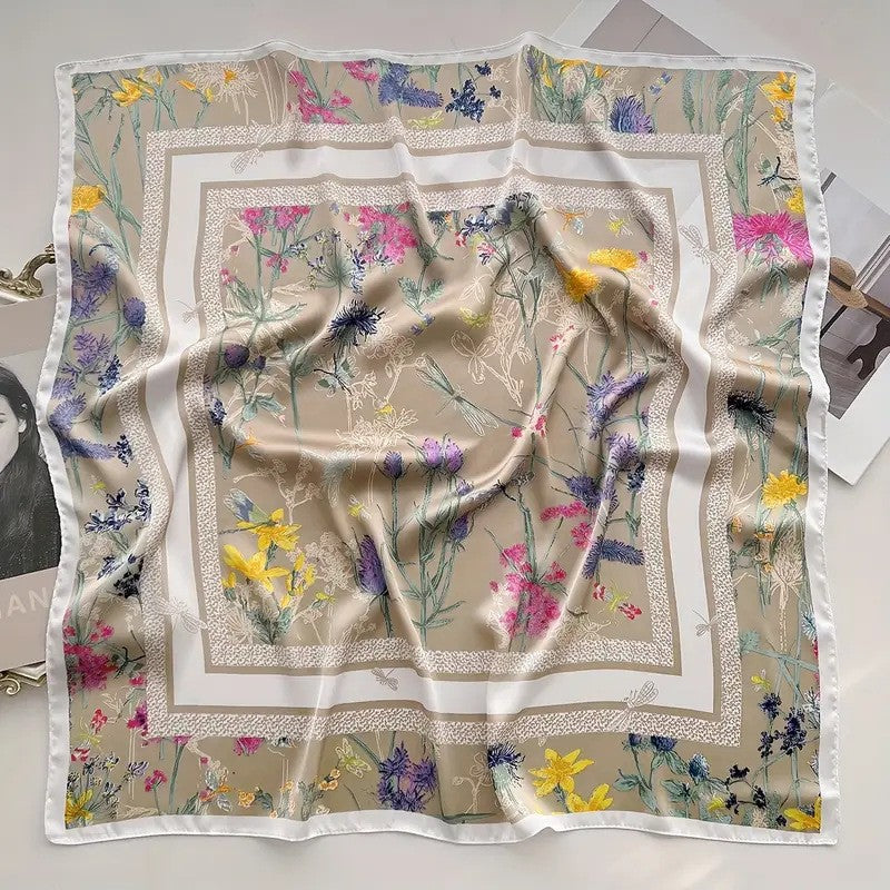 BowLift | Retro Korean Style Faux Silk Scarf