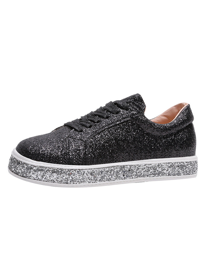 Sienna – Women's Platform Glitter Sneakers