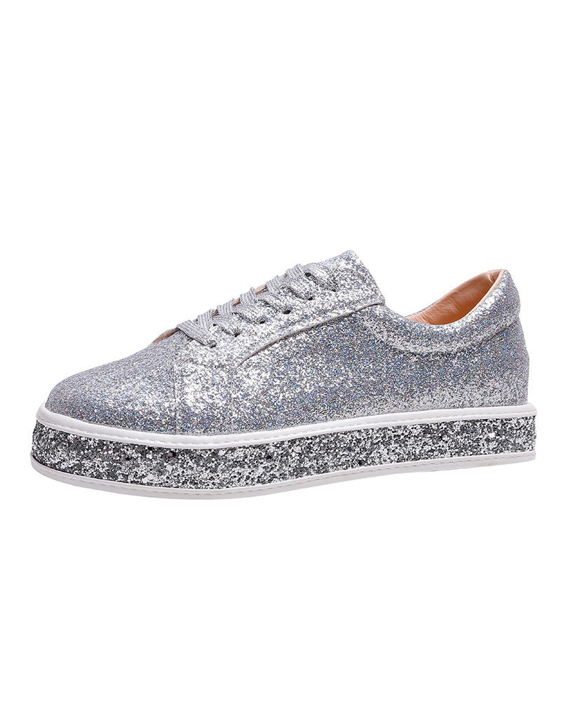 Sienna – Women's Platform Glitter Sneakers