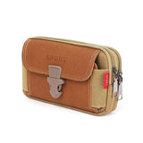 Men's Canvas Belt Bag – Water-Resistant, Phone Pocket & 18×10×5 cm