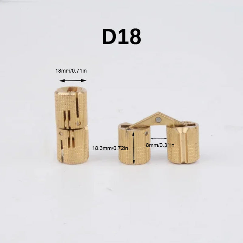 Concealed Brass Hinges – Invisible 180° Design, Set of 4 & Rust-Resistant