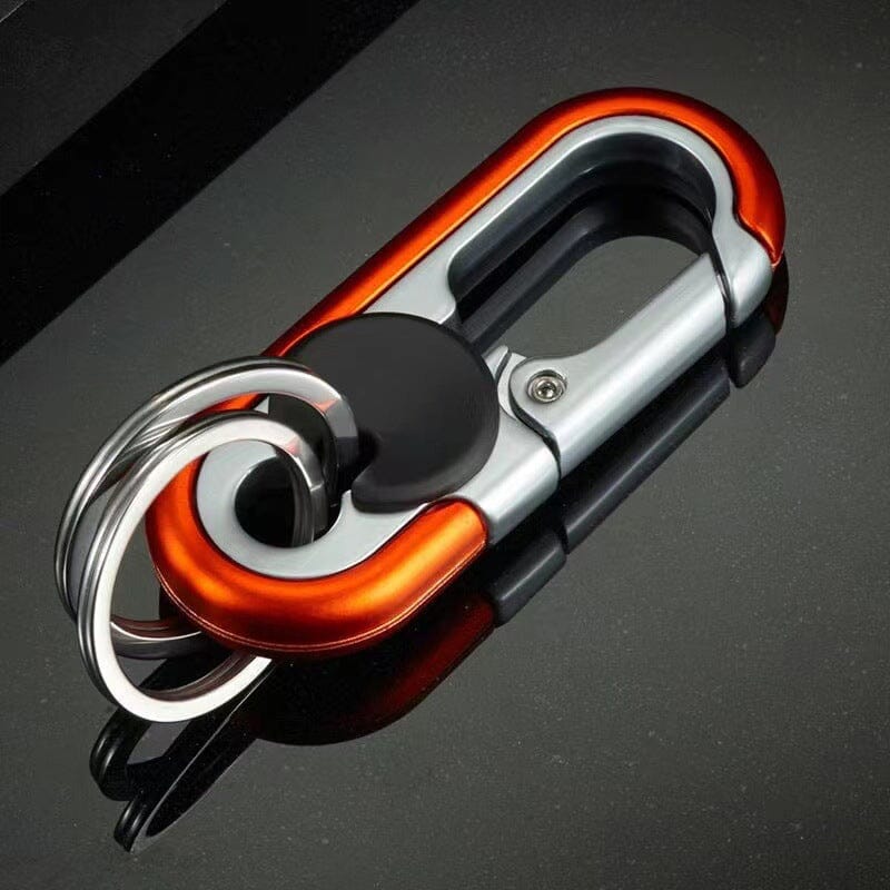 Car Keychain – Zinc Alloy, Dual-Ring Design & Stainless Steel Ring