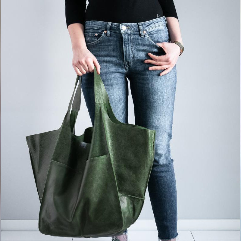 Unisex Leather Weekender Duffel Bag – PU Leather, 32×28×35cm & Adjustable Straps