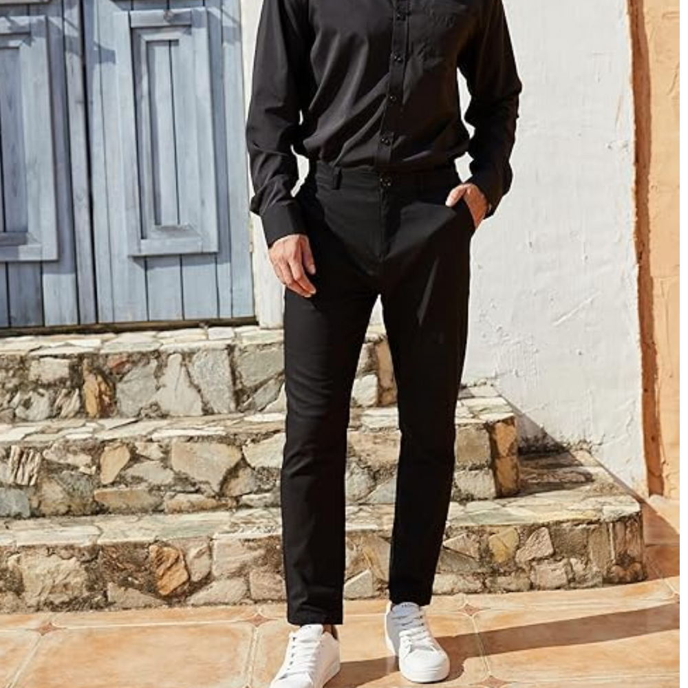 Boaz Slim Fit Stretch Men's Trousers - Comfortable & Stylish Casual Pants for Everyday Wear