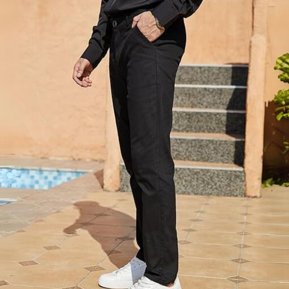 Boaz Slim Fit Stretch Men's Trousers - Comfortable & Stylish Casual Pants for Everyday Wear