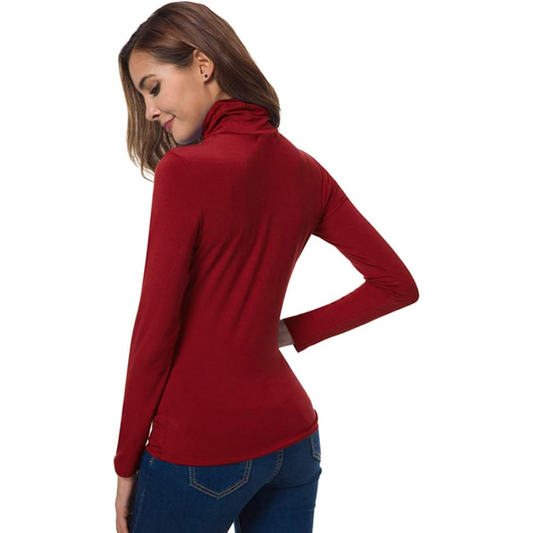 Petra Slim Fit Women's Turtleneck - Stylish & Comfortable Knit Top for Every Season