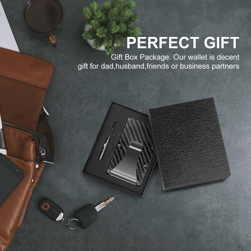 CarbonVault Slim RFID-Blocking Carbon Fiber Wallet with Money Clip - Ultra-Lightweight & Secure