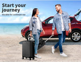 Black Compact Hard-Shell Carry-On Suitcase with 360° Spinner Wheels – Lightweight & Durable Travel Luggage