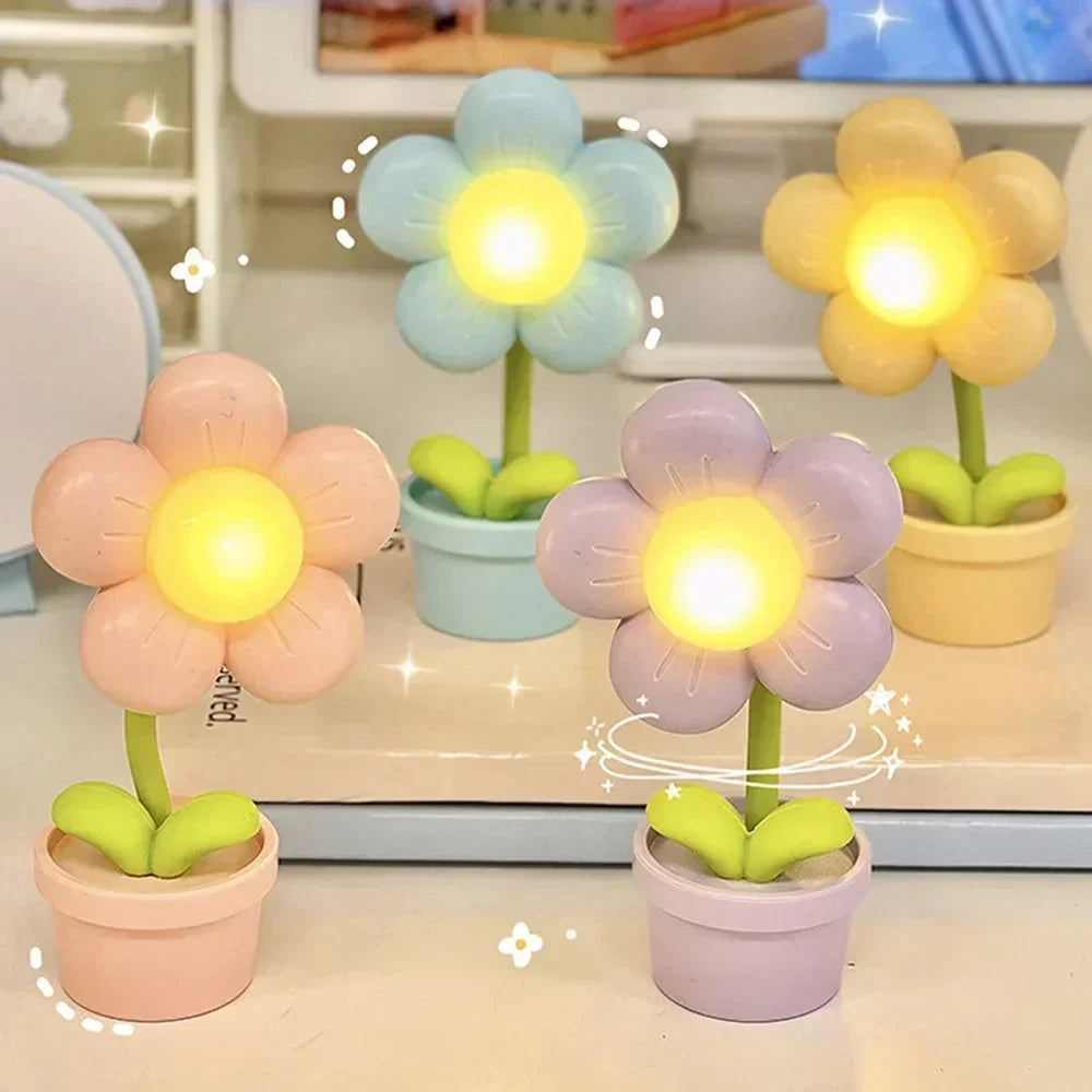 BlossomGlow Small Flower Relaxing Table Lamp - Elegant Floral Design for Soothing Ambiance