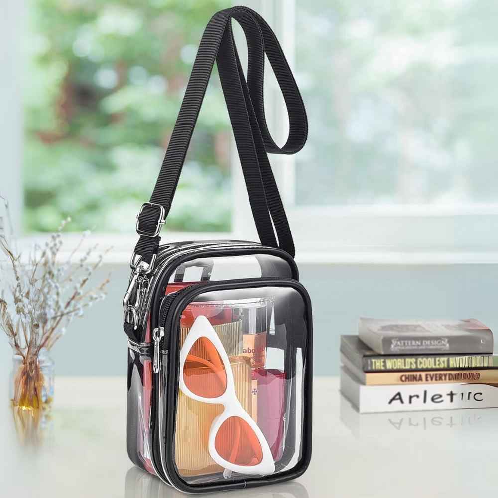 MiniVue Small Transparent Handbag with Removable Strap - Stylish & Versatile Clear Purse for Everyday Use