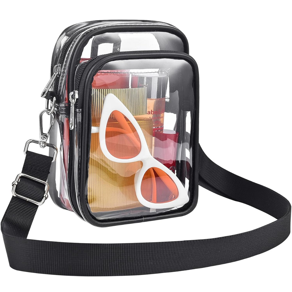 MiniVue Small Transparent Handbag with Removable Strap - Stylish & Versatile Clear Purse for Everyday Use