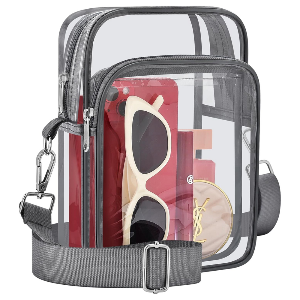 MiniVue Small Transparent Handbag with Removable Strap - Stylish & Versatile Clear Purse for Everyday Use