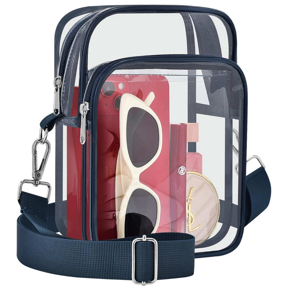 MiniVue Small Transparent Handbag with Removable Strap - Stylish & Versatile Clear Purse for Everyday Use