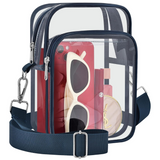 MiniVue Small Transparent Handbag with Removable Strap - Stylish & Versatile Clear Purse for Everyday Use