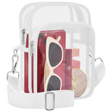 MiniVue Small Transparent Handbag with Removable Strap - Stylish & Versatile Clear Purse for Everyday Use
