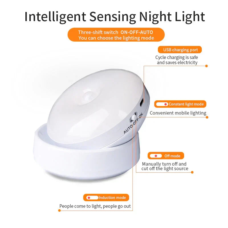 Elara Smart Motion Sensor Night Light - Energy-Efficient LED, Auto-On/Off, Ideal for Hallways & Bedrooms