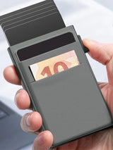 Enhanced Product Title: **Slim RFID-Blocking Metal Wallet for Men - Ultra-Thin Mini Credit Card Holder** 

This title emphasizes key features like "RFID-Blocking" and "Ultra-Thin," which are likely to attract more attention in Google Shopping searches.