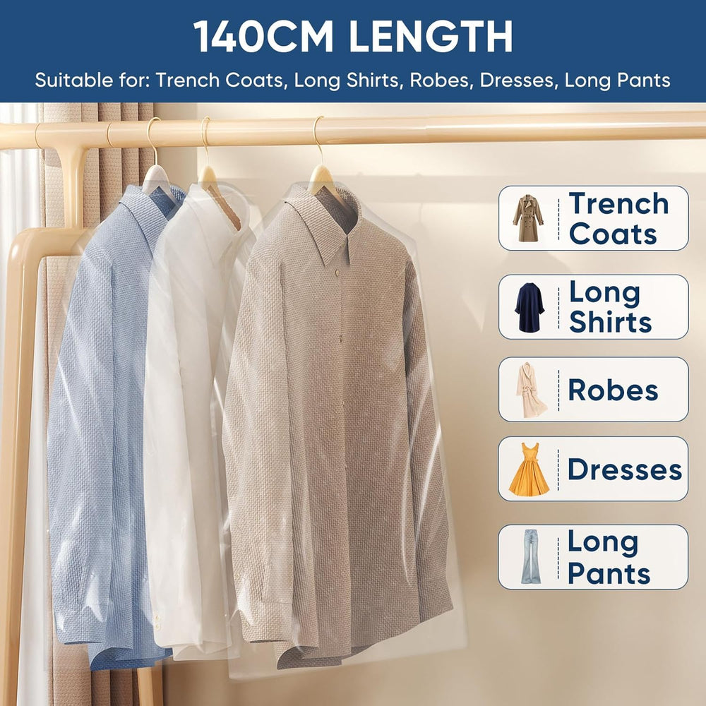 Premium Clear Garment Bag Set – Protective Clothing Covers for Travel & Storage | 5-Piece Set