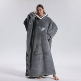Snuggie Wearable Blanket Hooded Cozy Winter Hooded Throw