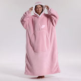 Snuggie Wearable Blanket Hooded Cozy Winter Hooded Throw