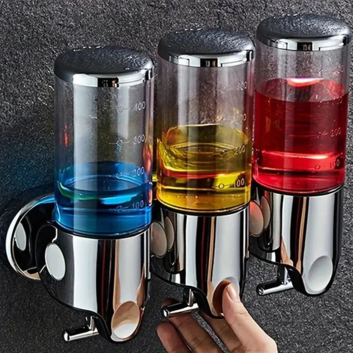 SOAPFORT Wall-Mounted Stainless Steel Soap Dispenser – Durable, Sleek Design for Home & Commercial Use