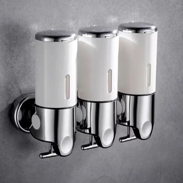 SOAPFORT Wall-Mounted Stainless Steel Soap Dispenser – Durable, Sleek Design for Home & Commercial Use