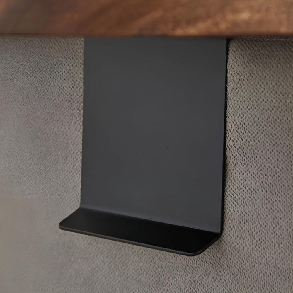 Elegant Walnut-Finished Wooden Sofa Armrest Tray - Perfect for Drinks & Snacks