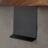 Elegant Walnut-Finished Wooden Sofa Armrest Tray - Perfect for Drinks & Snacks