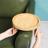 Sofa Side Table – Adjustable Folding, Solid Wood & Space-Saving Design