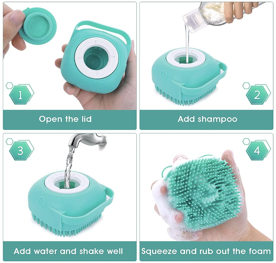Premium Soft Brush for Bathing & Grooming Pets - Gentle, Effective Pet Care Tool for Dogs & Cats
