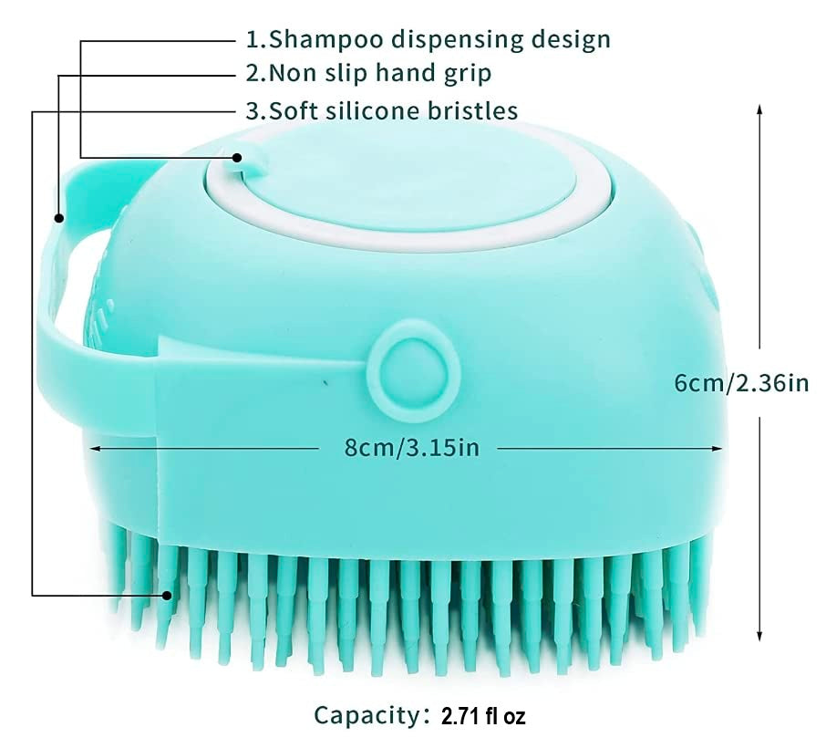 Premium Soft Brush for Bathing & Grooming Pets - Gentle, Effective Pet Care Tool for Dogs & Cats