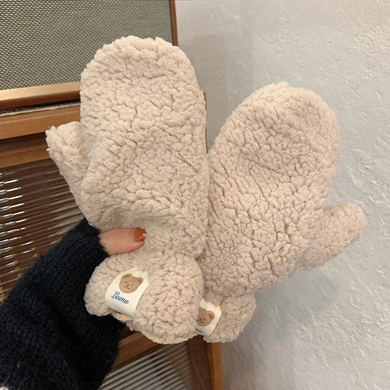 Cozy Soft Ladies Teddy Mittens - Mila | Warm & Stylish Winter Accessories
