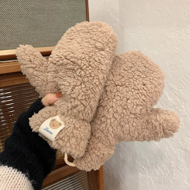 Cozy Soft Ladies Teddy Mittens - Mila | Warm & Stylish Winter Accessories
