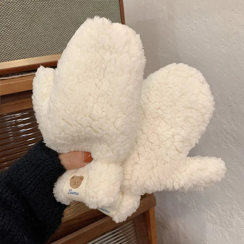 Cozy Soft Ladies Teddy Mittens - Mila | Warm & Stylish Winter Accessories