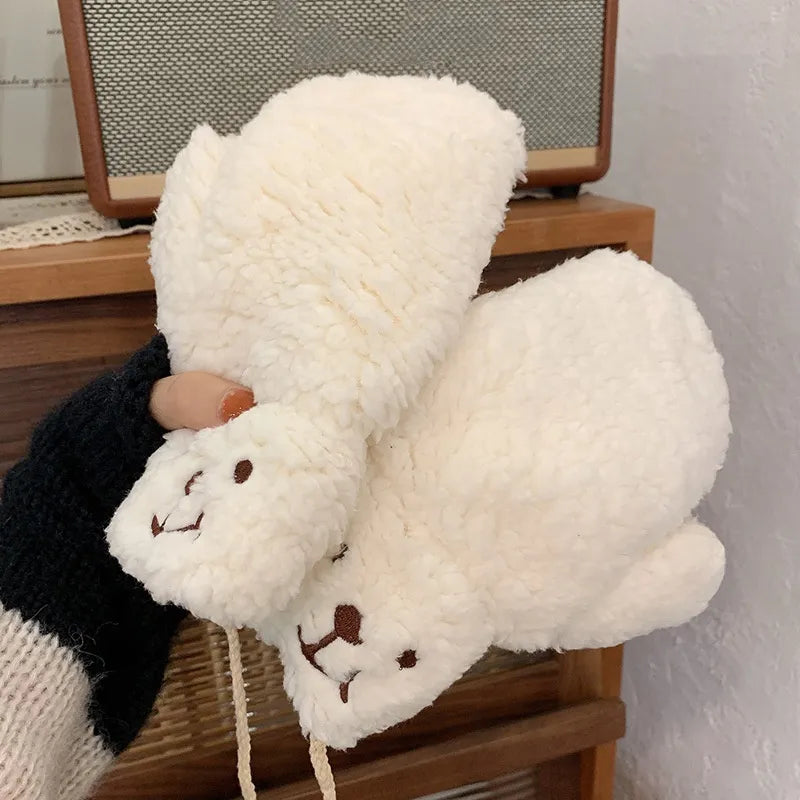 Cozy Soft Ladies Teddy Mittens - Mila | Warm & Stylish Winter Accessories