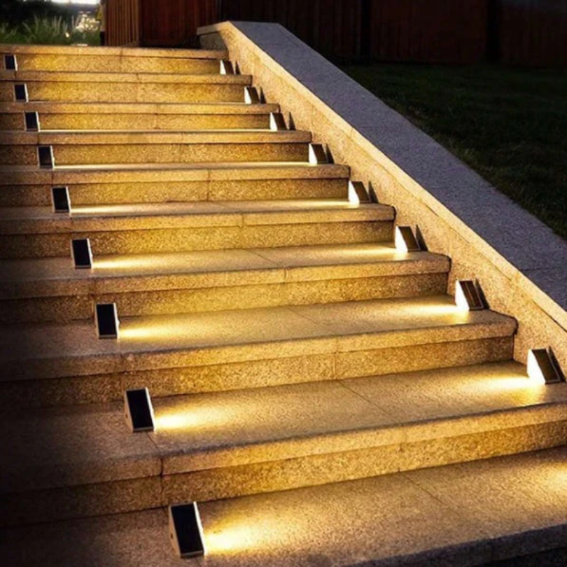 SolarStep Solar Energy Stair Lighting - Eco-Friendly, Motion Sensor LED Lights for Safe Outdoor Steps & Pathways