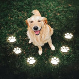 Solar Lights Paw Print Outdoor Waterproof Garden Path Decor