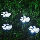 Solar Lights Paw Print Outdoor Waterproof Garden Path Decor