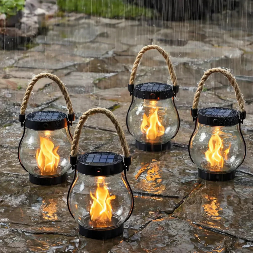 Solar Powered Lantern Outdoor Light Hanging Pathway