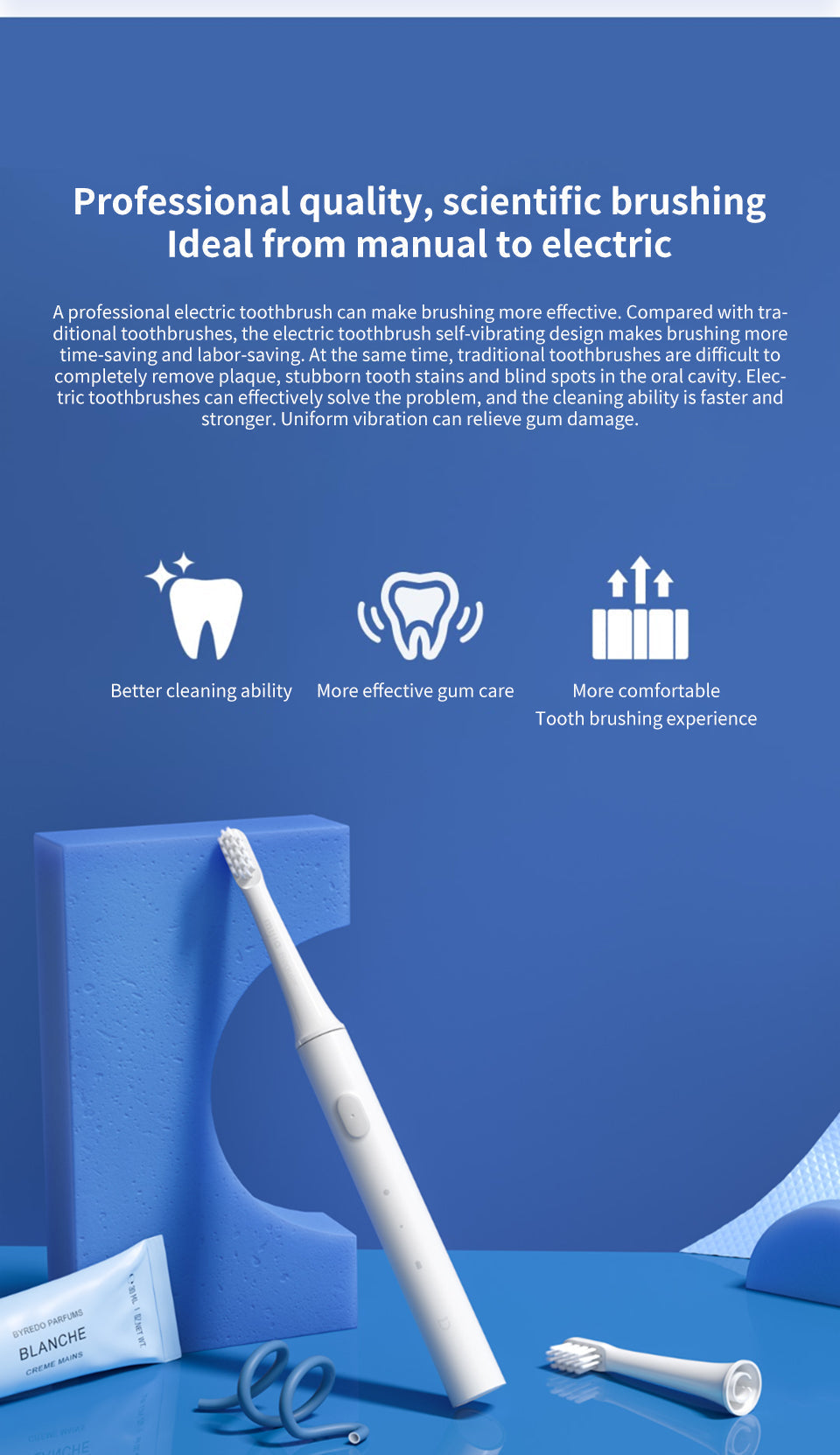Waterproof Sonic Electric Toothbrush - USB Rechargeable, Advanced Cleaning Technology