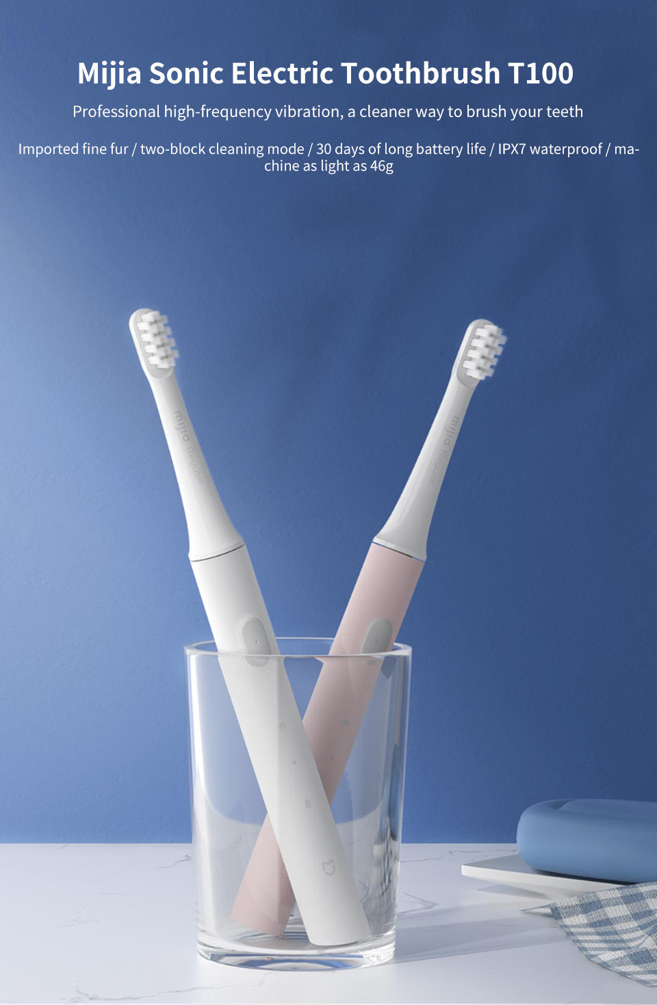 Waterproof Sonic Electric Toothbrush - USB Rechargeable, Advanced Cleaning Technology