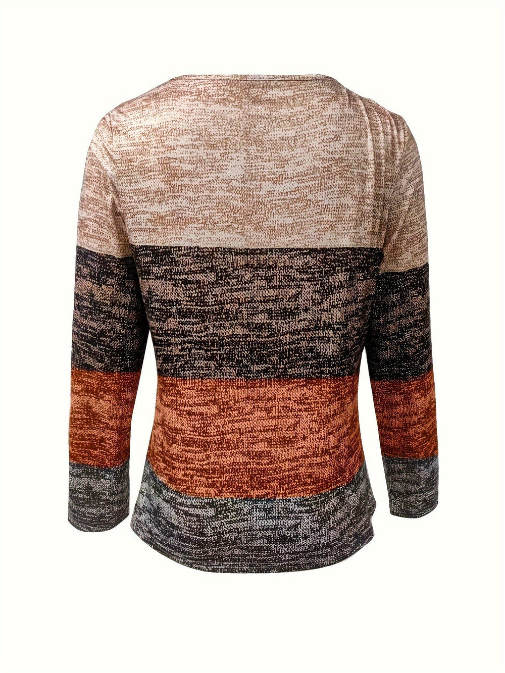 Ladies' sweater with block stripes and quarter zip – Mila - 4