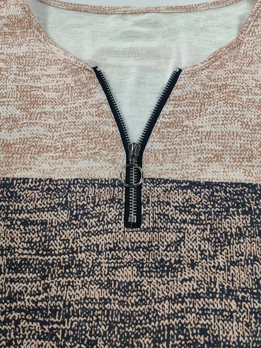 Ladies' sweater with block stripes and quarter zip – Mila - 5