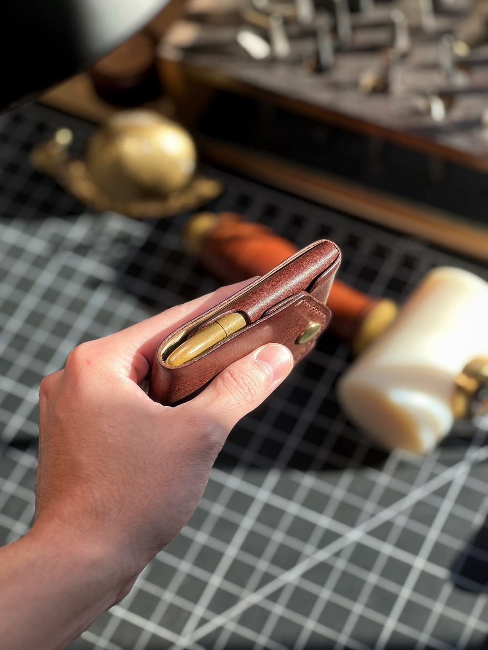Sorrin Handmade Full Grain Leather Wallet with Pen Slot - Premium Quality, Stylish & Functional Design